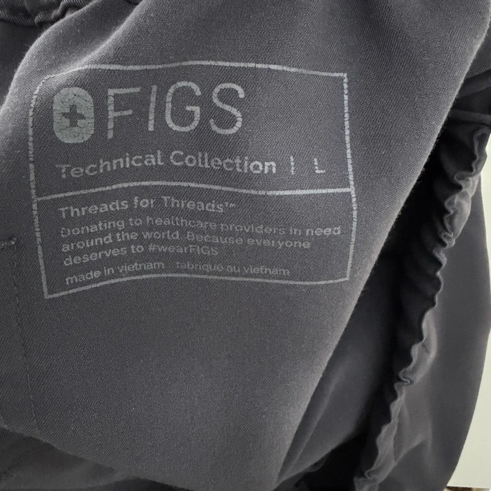 FIGS Scrub Pants Mens Large Gray Technical Collection M23SW2022 Drawstring